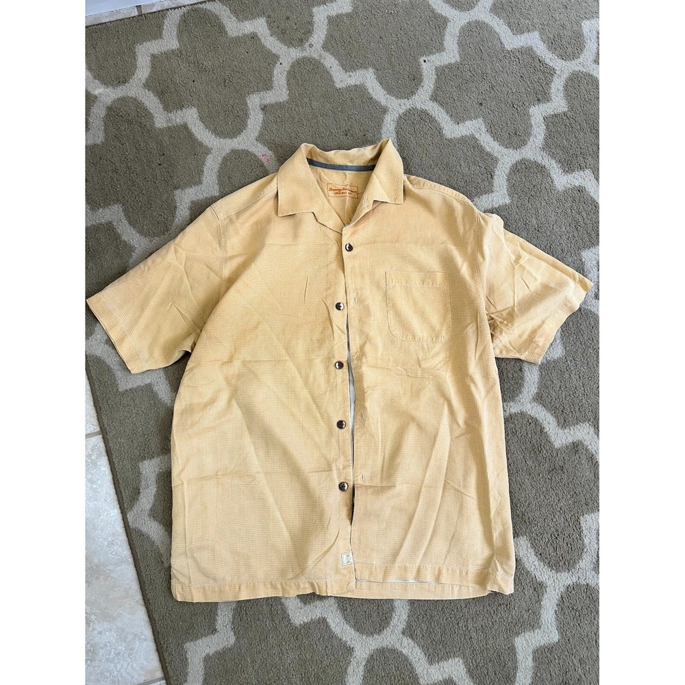Tommy Bahama Hawaiian Shirt Men's Large Silk Collared Button-Up